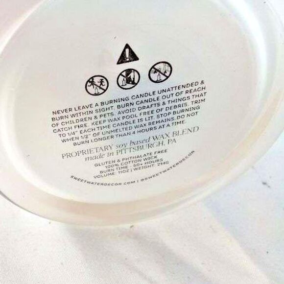 Sweet Water Decor Candle 11oz Mango + Coconut Scent Soy Jar Made in USA - Picture 3 of 10